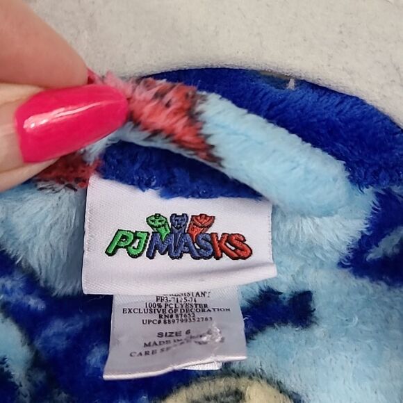 PJ Masks Little Boys' Blue Plush Robe Fleece Belted Bathrobe Sleepwear Size 6 - Picture 9 of 11